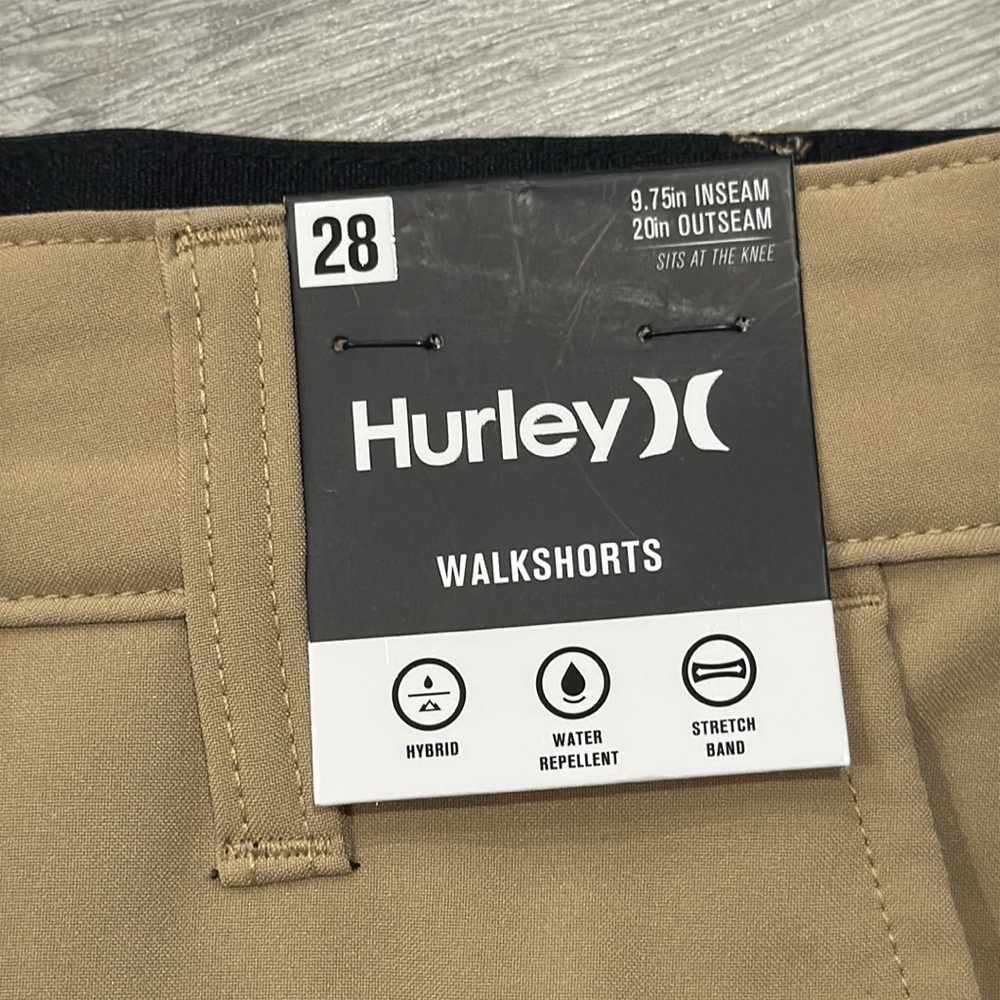 Hurley Men's Khaki Walkshorts Hybrid Shorts Size 28 - Picture 8 of 8